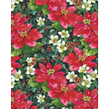 Gift Wrap (24"x100') PINECONES & PONSETTIAS